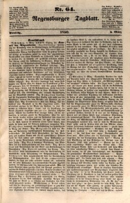 Regensburger Tagblatt Dienstag 5. März 1850