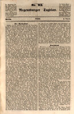 Regensburger Tagblatt Freitag 5. April 1850