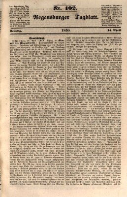 Regensburger Tagblatt Sonntag 14. April 1850