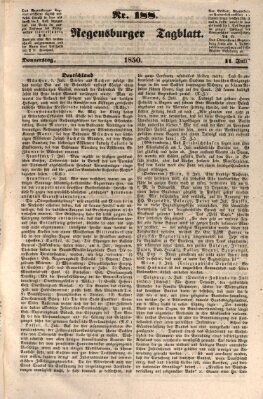 Regensburger Tagblatt Donnerstag 11. Juli 1850