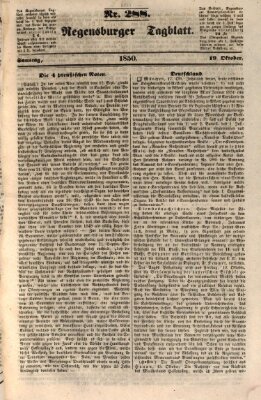 Regensburger Tagblatt Samstag 19. Oktober 1850