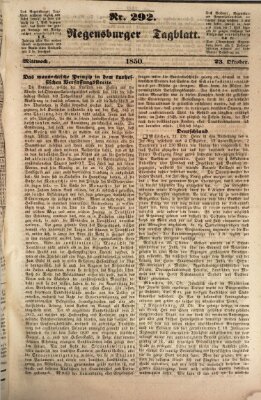 Regensburger Tagblatt Mittwoch 23. Oktober 1850
