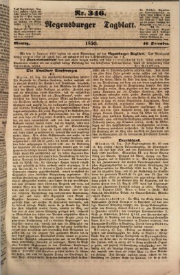 Regensburger Tagblatt Montag 16. Dezember 1850