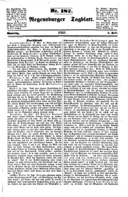 Regensburger Tagblatt Samstag 5. Juli 1851
