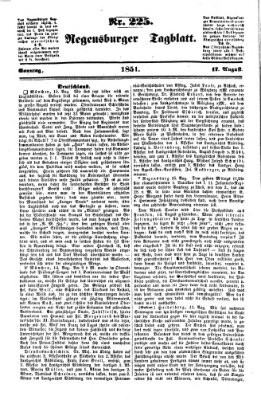 Regensburger Tagblatt Sonntag 17. August 1851
