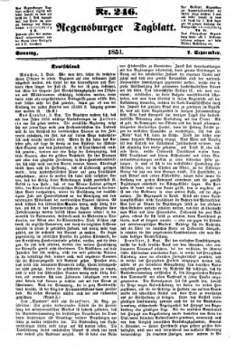 Regensburger Tagblatt Sonntag 7. September 1851