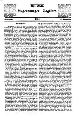 Regensburger Tagblatt Mittwoch 17. September 1851