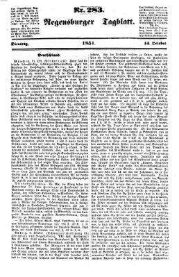 Regensburger Tagblatt Dienstag 14. Oktober 1851