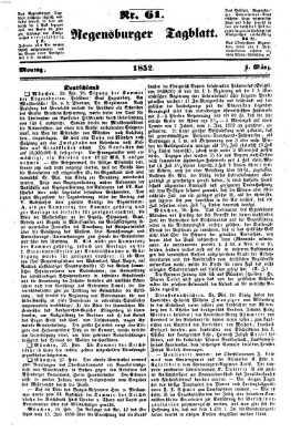 Regensburger Tagblatt Montag 1. März 1852