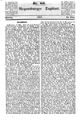 Regensburger Tagblatt Samstag 20. März 1852