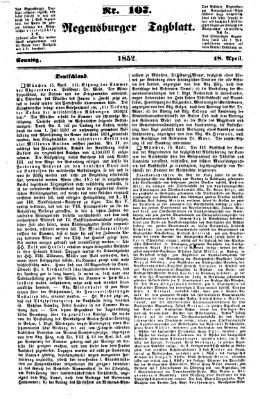 Regensburger Tagblatt Sonntag 18. April 1852