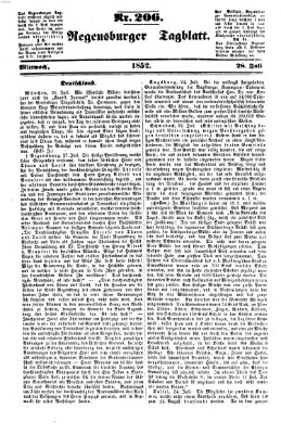 Regensburger Tagblatt Mittwoch 28. Juli 1852