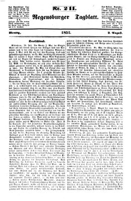 Regensburger Tagblatt Montag 2. August 1852