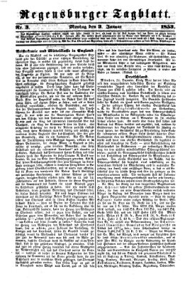 Regensburger Tagblatt Montag 3. Januar 1853