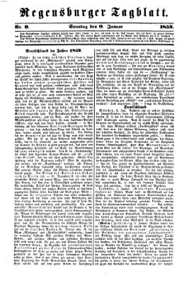 Regensburger Tagblatt Sonntag 9. Januar 1853