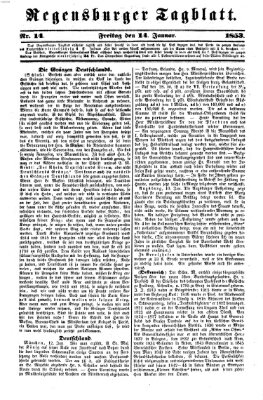 Regensburger Tagblatt Freitag 14. Januar 1853
