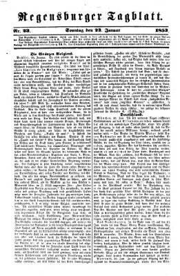 Regensburger Tagblatt Sonntag 23. Januar 1853