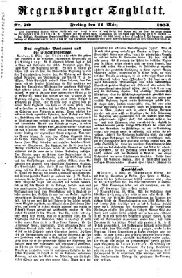 Regensburger Tagblatt Freitag 11. März 1853