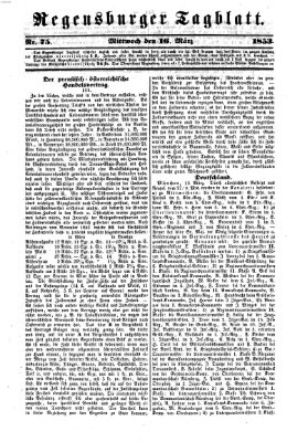 Regensburger Tagblatt Mittwoch 16. März 1853