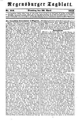 Regensburger Tagblatt Dienstag 26. April 1853
