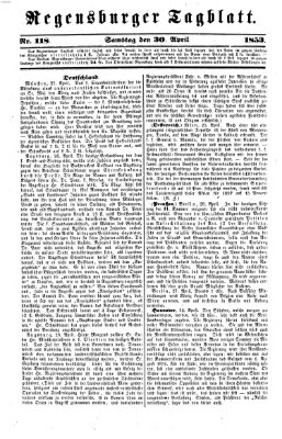 Regensburger Tagblatt Samstag 30. April 1853