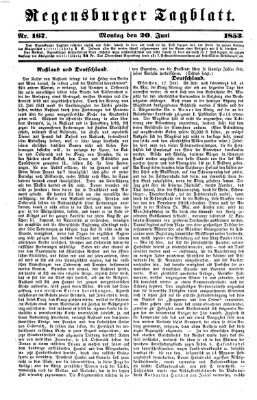 Regensburger Tagblatt Montag 20. Juni 1853