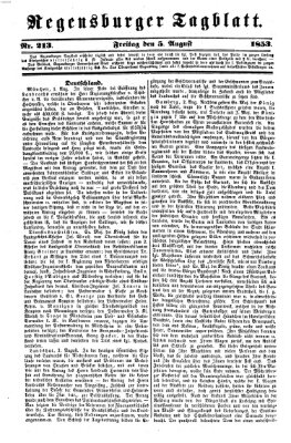 Regensburger Tagblatt Freitag 5. August 1853