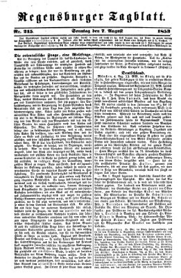 Regensburger Tagblatt Sonntag 7. August 1853
