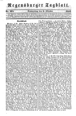 Regensburger Tagblatt Donnerstag 6. Oktober 1853