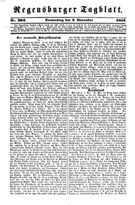 Regensburger Tagblatt Donnerstag 3. November 1853