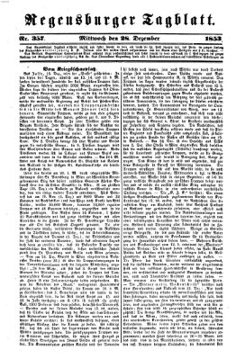 Regensburger Tagblatt Mittwoch 28. Dezember 1853