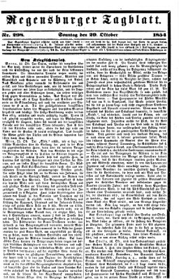 Regensburger Tagblatt Sonntag 29. Oktober 1854