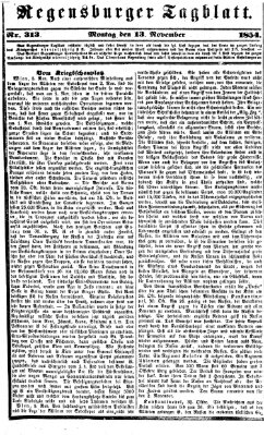 Regensburger Tagblatt Montag 13. November 1854