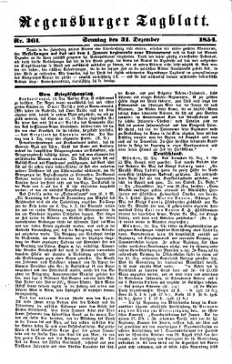 Regensburger Tagblatt Sonntag 31. Dezember 1854