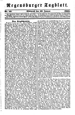 Regensburger Tagblatt Mittwoch 10. Januar 1855