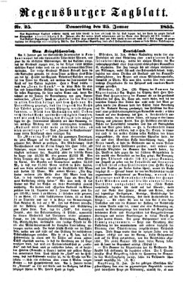 Regensburger Tagblatt Donnerstag 25. Januar 1855