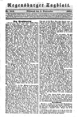 Regensburger Tagblatt Mittwoch 5. September 1855