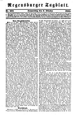 Regensburger Tagblatt Donnerstag 4. Oktober 1855