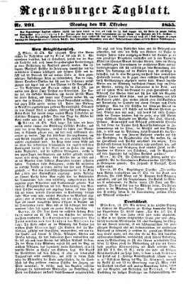 Regensburger Tagblatt Montag 22. Oktober 1855