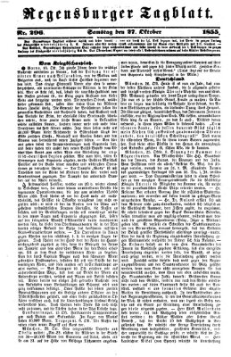 Regensburger Tagblatt Samstag 27. Oktober 1855