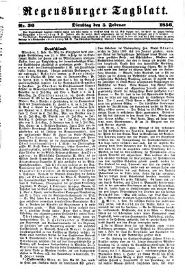 Regensburger Tagblatt Dienstag 5. Februar 1856