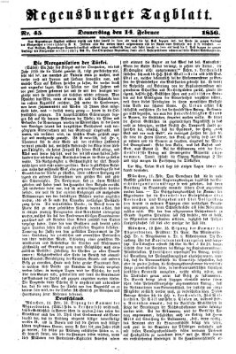 Regensburger Tagblatt Donnerstag 14. Februar 1856