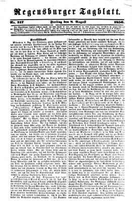 Regensburger Tagblatt Freitag 8. August 1856