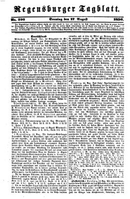 Regensburger Tagblatt Sonntag 17. August 1856