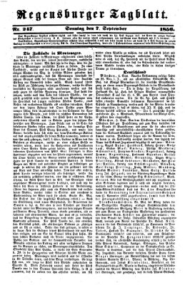 Regensburger Tagblatt Sonntag 7. September 1856