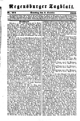 Regensburger Tagblatt Samstag 4. Oktober 1856