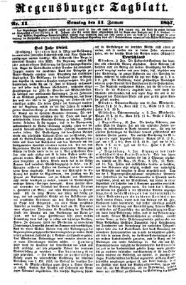 Regensburger Tagblatt Sonntag 11. Januar 1857