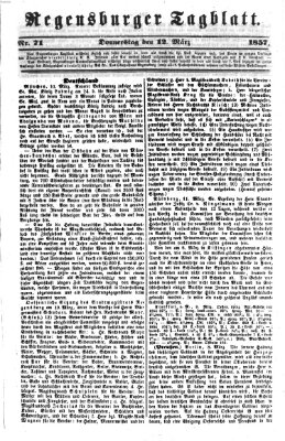 Regensburger Tagblatt Donnerstag 12. März 1857