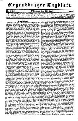 Regensburger Tagblatt Mittwoch 29. Juli 1857