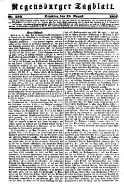 Regensburger Tagblatt Dienstag 18. August 1857